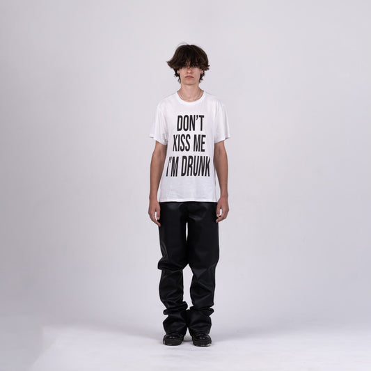 “Don’t Kiss Me Im Drunk” T shirt in White